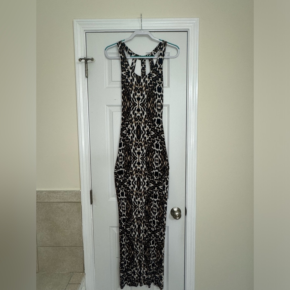 Panther Print Maxi Dress